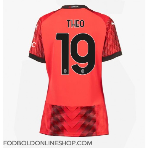 AC Milan Theo Hernandez #19 Hjemmebanetrøje Dame 2023-24 Kortærmet